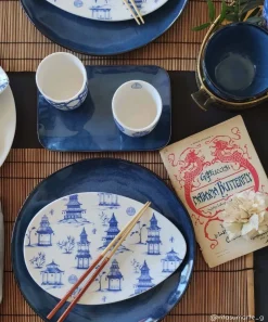 Ethnique|Services De Table En Porcelaine​>Easy Life Petit plateau rectangulaire PADOGA