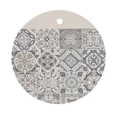 Cuisine>Easy Life Planche à découper en porcelaine Ø22 cm Casa Decor GREY