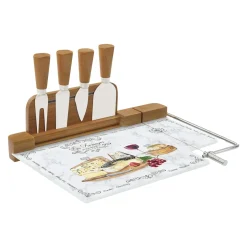 Quotidienne|Cuisine>Easy Life Planche à fromage avec fil et 4 couteaux à fromage LES FROMAGES