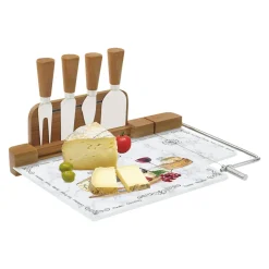 Quotidienne|Cuisine>Easy Life Planche à fromage avec fil et 4 couteaux à fromage LES FROMAGES