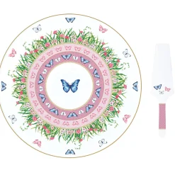 Romantique|Services De Table En Porcelaine>Easy Life Plat à gâteau avec pelle SPRING PARADE