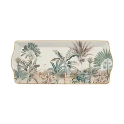 Nature|Services De Table En Porcelaine>Easy Life Plateau 35×15 cm en porcelaine avec bordure en boite cadeau NOSTALGIC HEAVEN