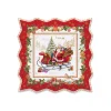 Noël|Services De Table En Porcelaine​>Easy Life Plateau de service en porcelaine de 30×30 cm CHRISTMAS MEMORIES