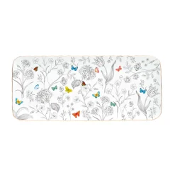 Nature|Services De Table En Porcelaine​>Easy Life Plateau de service rectangulaireFLEURS ET PAPILLONS