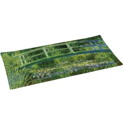 Masterpiece|Services De Table En Porcelaine>Easy Life Plateau en verre de qualité supérieure, dimensions 36×17 cm WATER LILIES AND THE JAPANESE BRIDGE