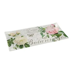 Romantique|Services De Table En Porcelaine>Easy Life Plateau En Verre JARDIN BOTANIQUE