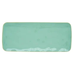 Moderne|Services De Table En Porcelaine​>Easy Life Plateau rectangulaire en porcelaine de 36×16 cm INTERIORS AQUA