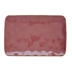 Moderne|Services De Table En Porcelaine​>Easy Life Plateau rectangulaire en porcelaine de 27×19 cm INTERIORS BURGUNDY