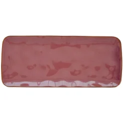 Moderne|Services De Table En Porcelaine​>Easy Life Plateau rectangulaire en porcelaine de 36×16 cm INTERIORS BURGUNDY