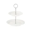 Moderne|Petit Dejeuner>Easy Life Présentoir à gâteau à deux étages Ø 16/21 cm Tiffany WHITE