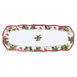Noël|Services De Table En Porcelaine​>Easy Life Service de plateau rectangulaire CHRISTMAS BERRIES