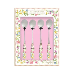 Services De Table En Porcelaine​|Happy Easter>Easy Life Set 4 cuillères à café avec manche en porcelaine en c.b. HAPPY EASTER