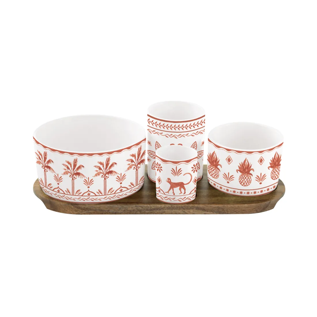 Ethnique|Services De Table En Porcelaine>Easy Life Set apéritif composé de 4 bols EXOTIC VIBES