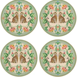 Services De Table En Porcelaine​|Jungle Vibes>Easy Life Set de 4 assiettes à dessert JUNGLE VIBES