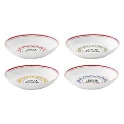 Services De Table En Porcelaine​|Pizza & Pasta Lovers>Easy Life Set de 4 assiettes à pasta PASTA & PIZZA LOVERS