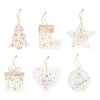 Noël|Christmas Lights>Easy Life Set de 6 décorations en porcelaine pour sapin de Noël CHRISTMAS LIGHTs