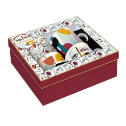 Coffret Cadeau|Petit Dejeuner>Easy Life Set de 4 mugs 300 ml en porcelaine fine MODERNISME