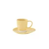 Moderne|Petit Dejeuner>Easy Life Set de 6 tasses à café de 120 ml avec soucoupes en porcelaine INTERIORS YELLOW