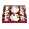 Coffret Cadeau|Petit Dejeuner>Easy Life Set de 6 tasses à espresso de 100 ml avec soucoupes MODERNISM