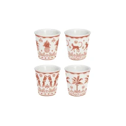 Ethnique|Petit Dejeuner>Easy Life Set de 4 verres à café EXOTIC VIBES