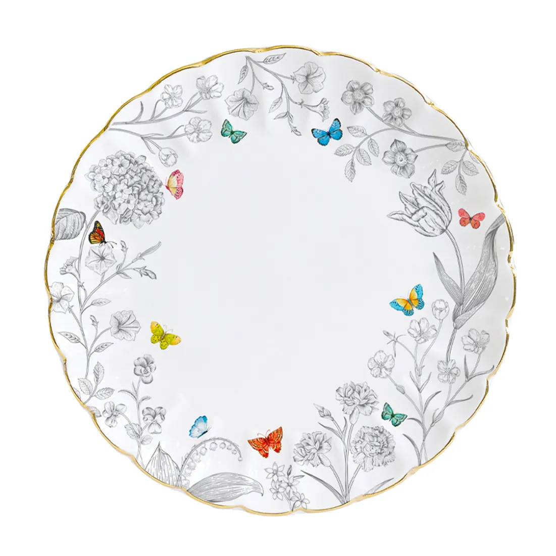 Nature|Services De Table En Porcelaine>Easy Life Set de vaisselle 18 pcs FLEURS ET PAPILLONS