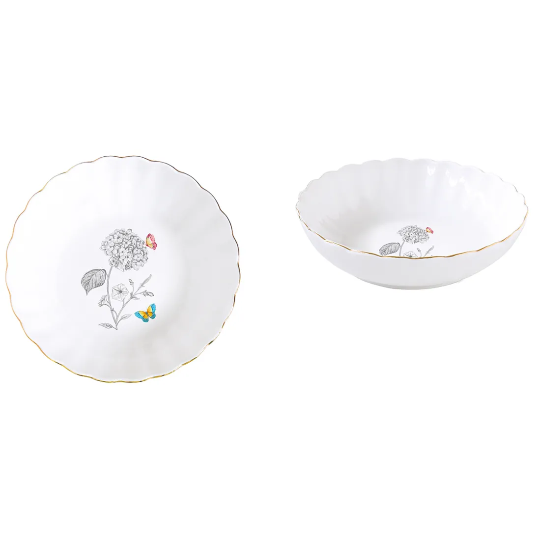 Nature|Services De Table En Porcelaine>Easy Life Set de vaisselle 18 pcs FLEURS ET PAPILLONS