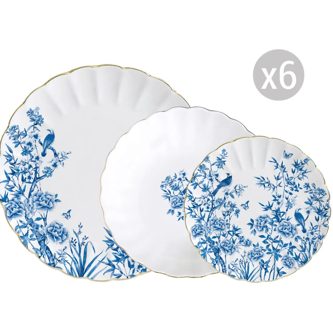 Nature|Services De Table En Porcelaine>Easy Life Set de vaisselle 18 pièces PARADISE GARDEN