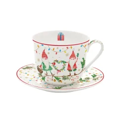 Noël|Petit Dejeuner>Easy Life Tasse à café avec soucoupe Ready For CHRISTMAS