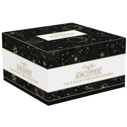 Coffret Cadeau|Petit Dejeuner>Easy Life Tasse à petit-déjeuner avec assiette de 400 ml en porcelaine, dans une boîte colorée CELESTIAL