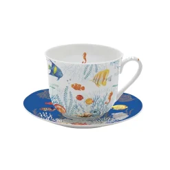 Coffret Cadeau|Petit Dejeuner>Easy Life Tasse à petit-déjeuner avec assiette AQUARIUM