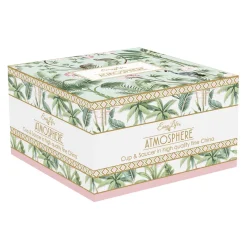 Coffret Cadeau|Petit Dejeuner>Easy Life Tasse à petit-déjeuner avec assiette, 400 ml en porcelaine Wild TROPICAL