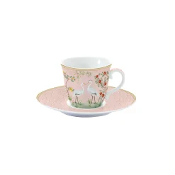 Nature|Petit Dejeuner>Easy Life Tasse à thé avec soucoupe, 200 ml JARDIN DE REVES