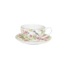 Romantique|Petit Dejeuner>Easy Life Tasse à thé avec soucoupe, 200 ml en porcelaine SPRING TIME