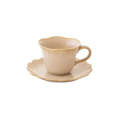 Romantique|Petit Dejeuner>Easy Life Tasse à thé beige FLEURI