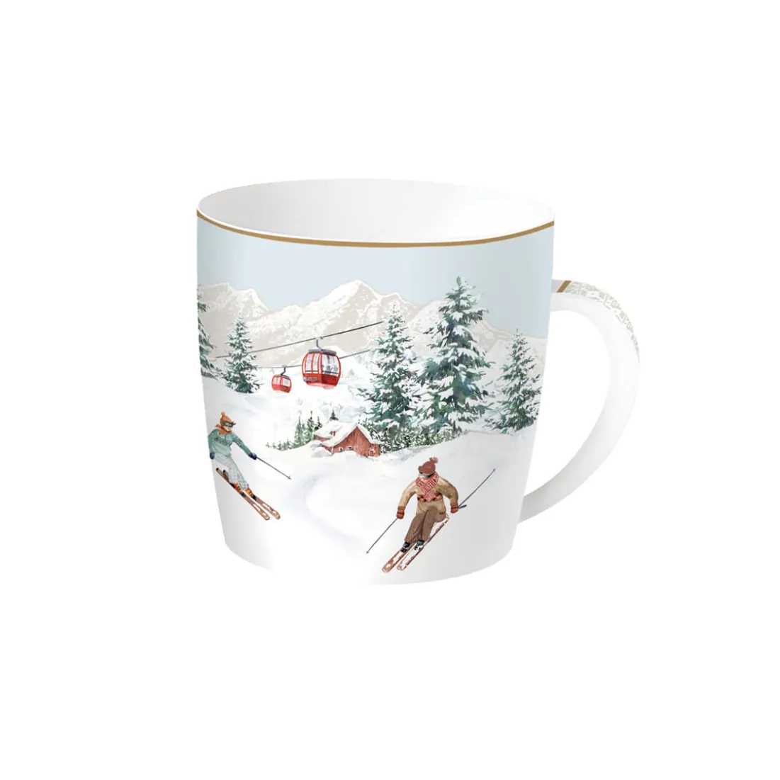 Noël|Petit Dejeuner>Easy Life Tasse avec boîte en métal CHALET