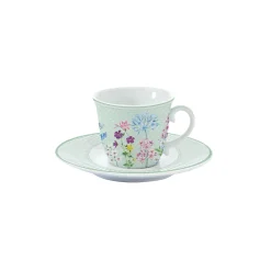 Romantique|Petit Dejeuner>Easy Life Tasse avec soucoupe FLORAISON