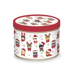 Noël|Petit Dejeuner>Easy Life Tasse dans une boîte en fer-blanc CHRISTMAS FRIENDS Cats