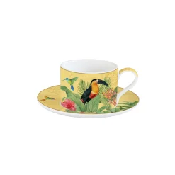 Petit Dejeuner|Exotic Paradise>Easy Life Tasse de petit déjeuner avec assiette EXOTIC PARADISE