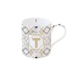 Tasse En Cadeau|Petit Dejeuner>Easy Life Tasse en porcelaine de 350 ml MONOGRAM T