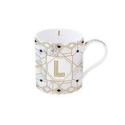 Tasse En Cadeau|Petit Dejeuner>Easy Life Tasse en porcelaine de 350 ml MONOGRAM L