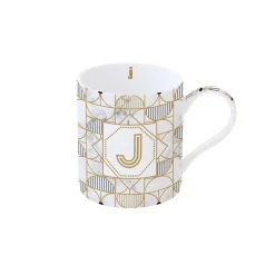 Tasse En Cadeau|Petit Dejeuner>Easy Life Tasse en porcelaine de 350 ml MONOGRAM J