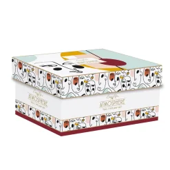 Coffret Cadeau|Petit Dejeuner>Easy Life Théière avec infuseur de 600 ml et 2 tasses en porcelaine MODERNISM