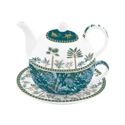 Coffret Cadeau|Petit Dejeuner>Easy Life Théière «tea for One» 350 ml en porcelaine Atmosphere JUNGLE