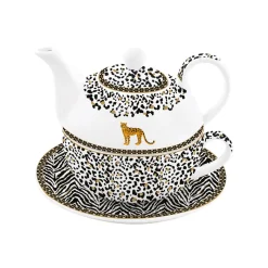 Coffret Cadeau|Petit Dejeuner>Easy Life Théière «tea for one» en porcelaine de 350 ml Atmosphere SAVANA